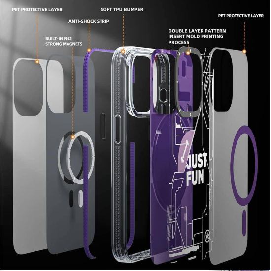 Youngkit Just Fun Purple With Magsafe Youngkit Just Fun Purple With Magsafe