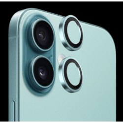 Blueo 9H Ring Metal Camera Lens Protector for iPhone 16/16 Plus Green