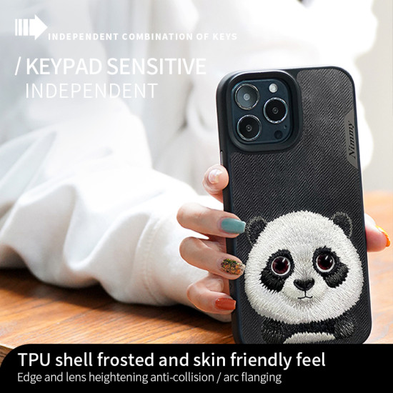 Nimmy Original Official Embroidery Big Eye Panda Series Back Cover Case 