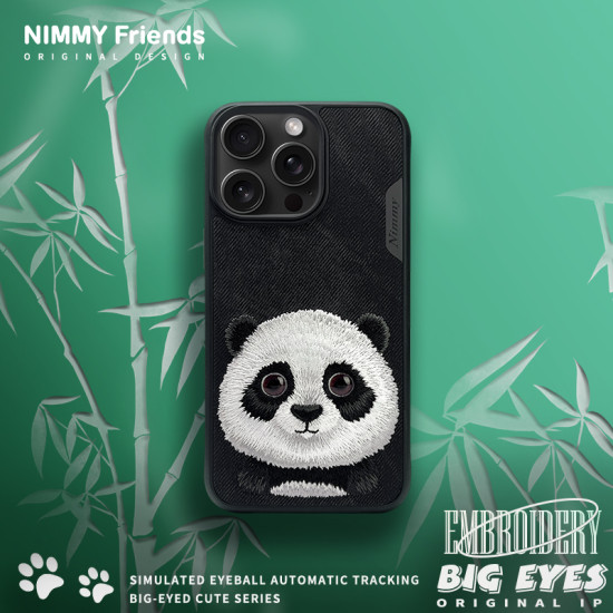 Nimmy Original Official Embroidery Big Eye Panda Series Back Cover Case 
