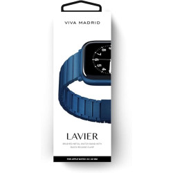  Viva Madrid Lavier Metal Watch Strap For Apple Watch 42/44/45MM - Blue 